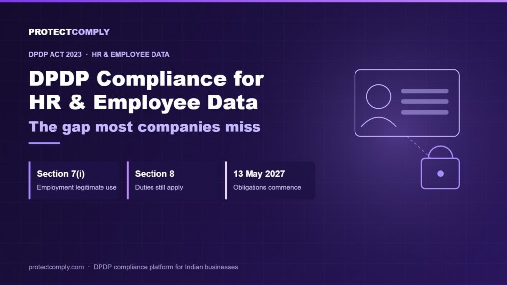 DPDP compliance for HR and employee data under the DPDP Act 2023